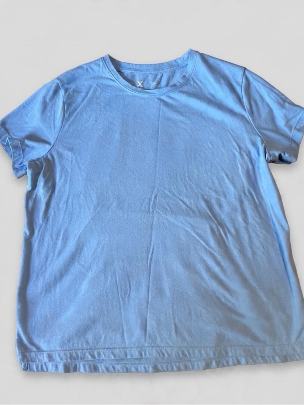 Xersion Women’s Light Blue Crew Neck Short Sleeve Tee